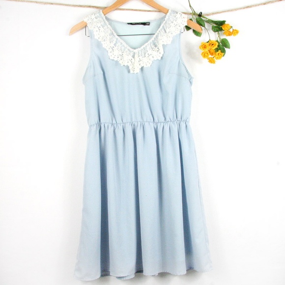 Doe & Rae Dresses & Skirts - [DOE & RAE] Baby Blue Lace Dress